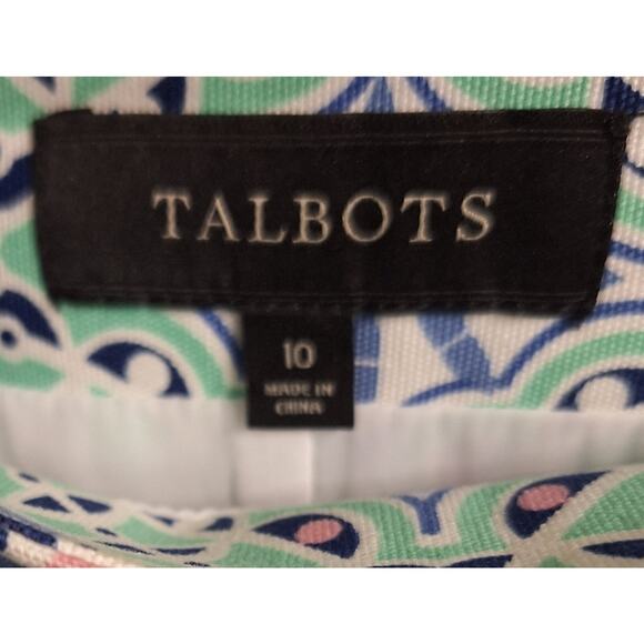 TALBOTS Women's Kaleidoscope Print Skirt. Side Zip. Lined. 19" Length. Size 10. - Picture 3 of 5